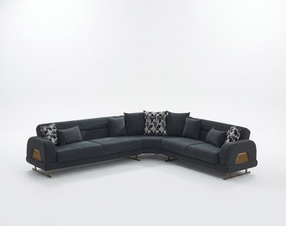 Fabric sofa corner sofa L shape upholstered sofa gray couch design corner sofa