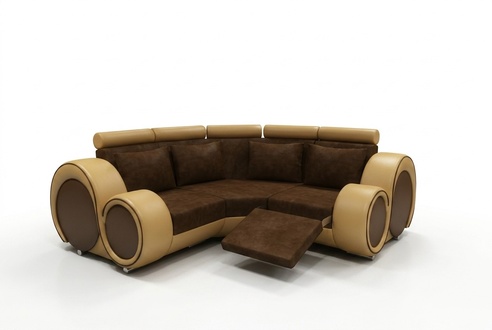 MATERIAL SOFA TEXTILE RECLINING FUNCTION COUCH CORNER SOFA SET NEW LIVING LANDSCAPE SOFA