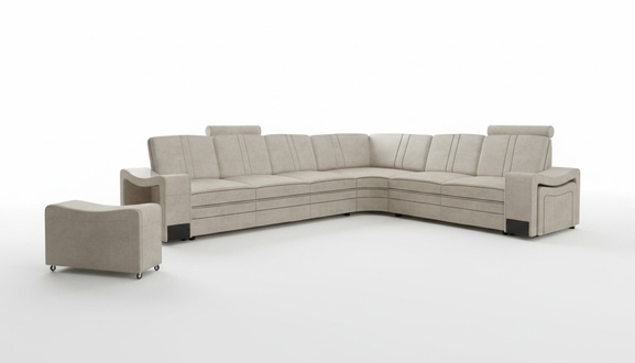 Fabric couch textile upholstered corner couch sofa with USB corner sofa living landscape fabric sofa
