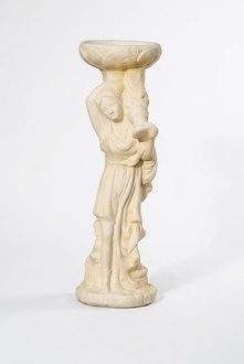 Woman LEA with a bowl decorative figure sculpture for garden made of weather-resistant cement 60cm