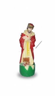 Decorative sculpture designed as colorful gloss king melchior 67cm