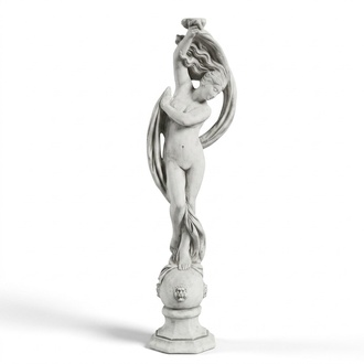 Garden decorative woman figure designer sculpture made of weather-resistant cement