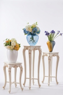 Flower stand classic style living room luxury stand storage column 3 pieces
