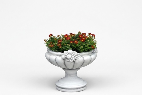 Flower Pots Box Pot Flower Pots XXL Concrete Garden Terrace Sculpture S104077