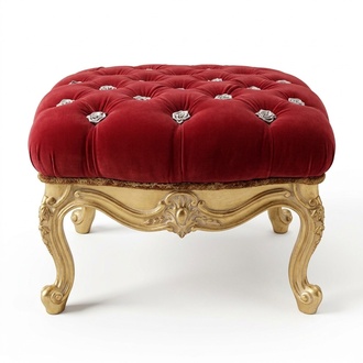 Footstool living room stool furniture chair bench Italian furnishings velvet New