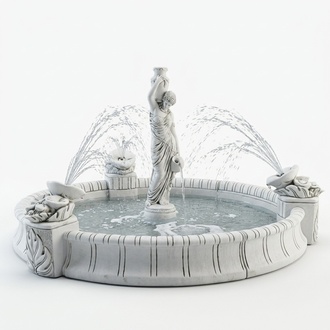 Fountain figure statue figures statues sculpture sculptures garden 142 cm New 381