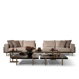 Four seater sofa 4 seater upholstered sofa fabric sofa beige modern table new