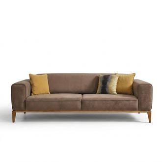Four seater sofa 4 seater sofas fabric brown living room luxury modern