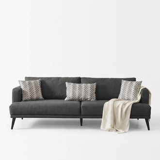 Four seater sofa 4 seater sofas fabric grey modern seater living room new