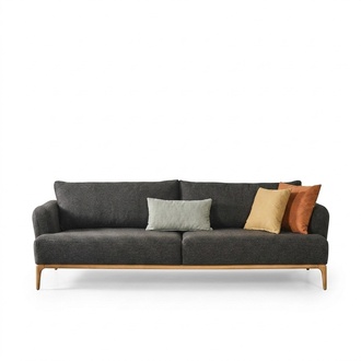 Four seater sofa 4 seater sofas modern design fabric polyester grey new