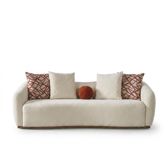 Four seater sofa 4 seater sofas modern design fabric polyester white new