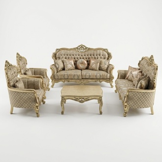 French sofa set Upholstered furniture Couch set 5-piece sofa Table