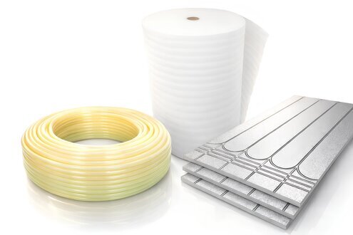 Underfloor heating complete set XPS insulation boards Heating pipe Impact sound insulation