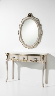 Furniture Baroque Luxury Console Table Wall Table White Classic Wood 106 cm
