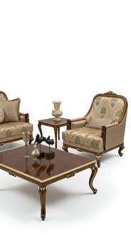 Furniture Chairs Design Armchairs Textile Living Room Luxury Baroque Rococo