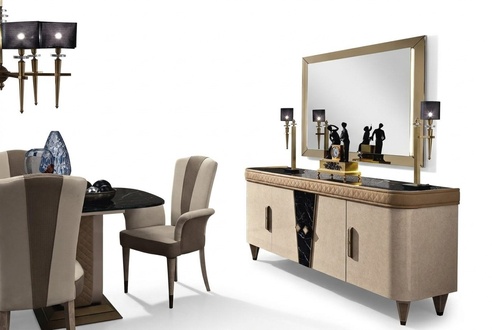 Furniture dressers cabinet design luxury sideboard 2 pieces. Chest of drawers with mirror console