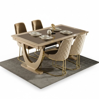 Furniture Furnishing Tables Solid Wood Table New Luxury Dining Table Italian Design