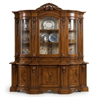 Furniture glass cabinet showcase wood display cabinets glass cupboard cupboards sideboard Italy
