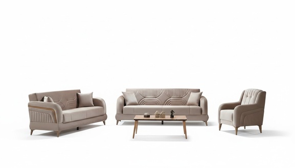 Furniture Living Room Sofa Set 3+3+1 Seater Modern Sofas Complete