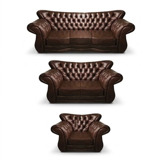 Furnishing luxury upholstered furniture sofas set leather armchair living room couch