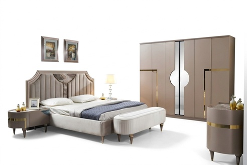 Furniture Modern Luxury Beds New Bed 2x Nightstand 3 Piece Bedroom Set Design