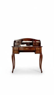 Furniture secretary antique baroque style luxury table office chest of drawers wood Italian furniture new