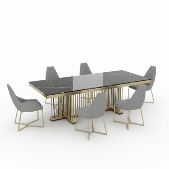 Furniture Table Tables Dining Room Design Kitchen Luxury Modern Marble Dining Table 90x160