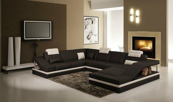 Designer Couch U Shape Corner Sofa Upholstered Couch Leather Sets Living Landscape