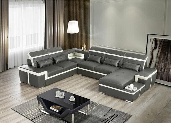 Sofas U shape sofa couch upholstery suite living area design corner sofa leather new