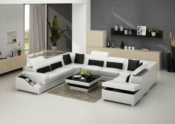 Corner sofa leather sofa upholstery corner seat living area suite U-shaped family couch