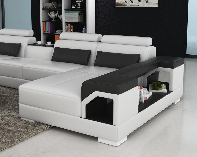 Leather Sofa Living Area Corner Sofa Corner Set Design Modern Sofa G8010