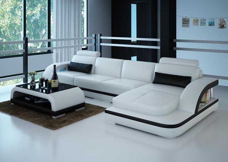 Leather sofa couch living room corner sofa corner set design modern sofa G8011C