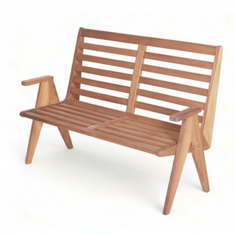 Garden bench Brown Bank Seat bench Wooden bench Design bench Balcony Terrace Garden