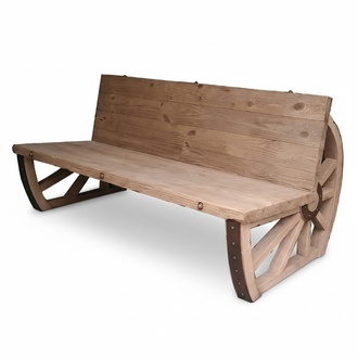 Garden bench wood park bench solid bench garden garden furniture 3 seater wheel furniture