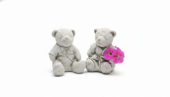 Garden Decoration Bear Terrace Stone Figures Figurine Deco Statue Sculpture 491 New