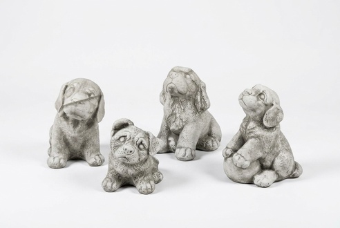 Garden Decoration Dog Terrace Stone Figures Figure Deco Statue Sculpture S103073