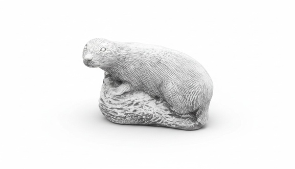 Garden Decoration Ferret Terrace Stone Figures Figurine Statue Sculpture 512 New