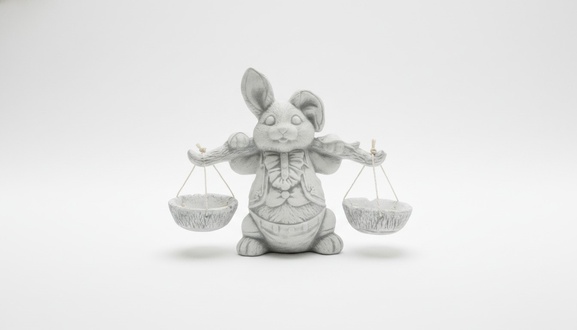 Garden decoration rabbit terrace stone figures figure decoration statue sculpture S103062