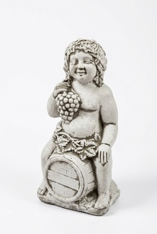 Decorative garden/outside little angel figure sculpture made of weather-resistant cement 416