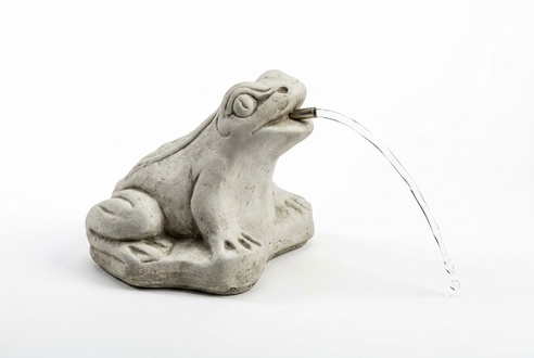 Garden figure "Frosch Fontaine" 20cm pond figure people cast stone garden decoration 147