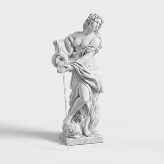 Garden figure "Frau Fontaine"140cm pond figure people cast stone garden decoration 101087