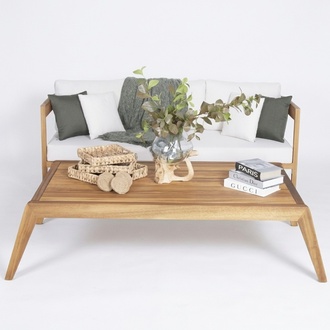 Garden furniture set 2-piece coffee table designer sofa 3-seater seating furniture complete furniture
