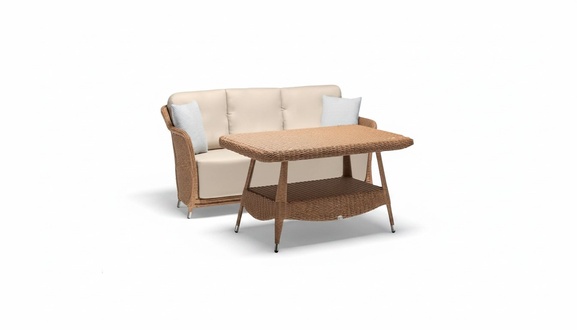 Garden furniture sofa 3-seater coffee table sofas three-seater rattan luxury modern