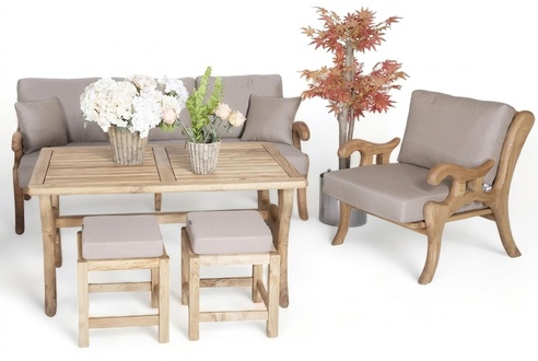 Garden furniture sofa set dining table armchair terrace seating groups sofa 3-seater
