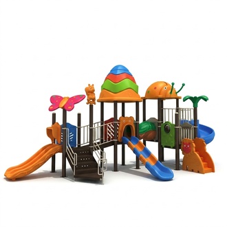 Garden playground Play tower with slide Outdoor children\'s entertainment tower