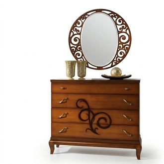 Set of 2 Piece Chest of Drawers Mirror Chests of Drawers Group Console Cupboards