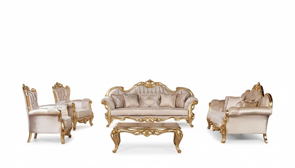 Set 5pcs Sofa Set 3+3+1+1 Seater Coffee Table Sofa Armchair Sofas New
