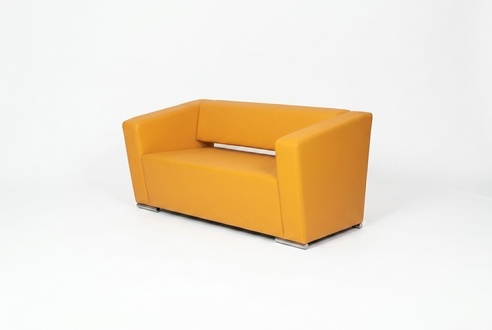Yellow Sofa Luxury Two Seater Couch Office Furnishings Textile Furniture