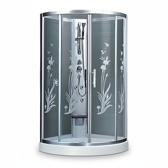 Glass Cabin Design Shower Comfort Shower Shower Cabin Wellness Cabin 100x100 cm