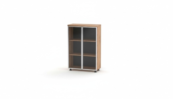 Glass display cabinet home office furniture sideboard glass doors natural